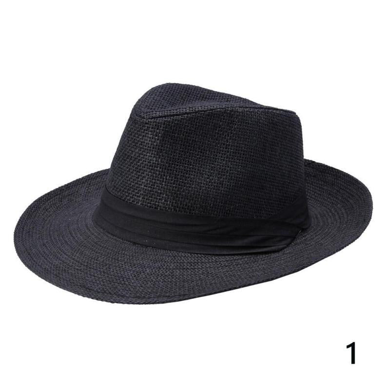 Summer sun mens folding sun hat outdoor sun hat beach hat big straw hat