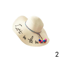 Load image into Gallery viewer, Embroidery Caps Plus Size Ladies Hats Straw Hats Summer Hats Youth Ladies Hats