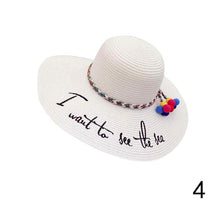 Load image into Gallery viewer, Embroidery Caps Plus Size Ladies Hats Straw Hats Summer Hats Youth Ladies Hats