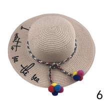 Load image into Gallery viewer, Embroidery Caps Plus Size Ladies Hats Straw Hats Summer Hats Youth Ladies Hats