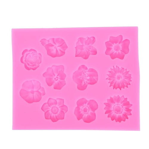 11 Holes Flower Shape Sugar Mold Silicone Mold Cake Decorating Tools